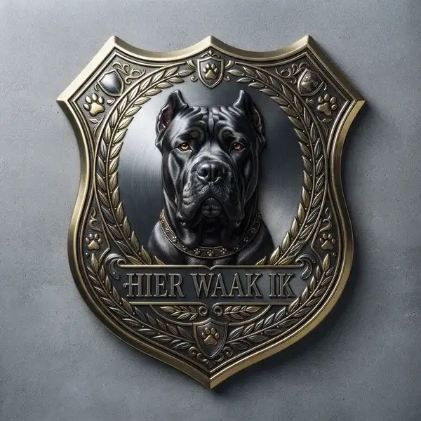 Cane Corso Waakbord Acryl Schild - Hier Waak Ik
