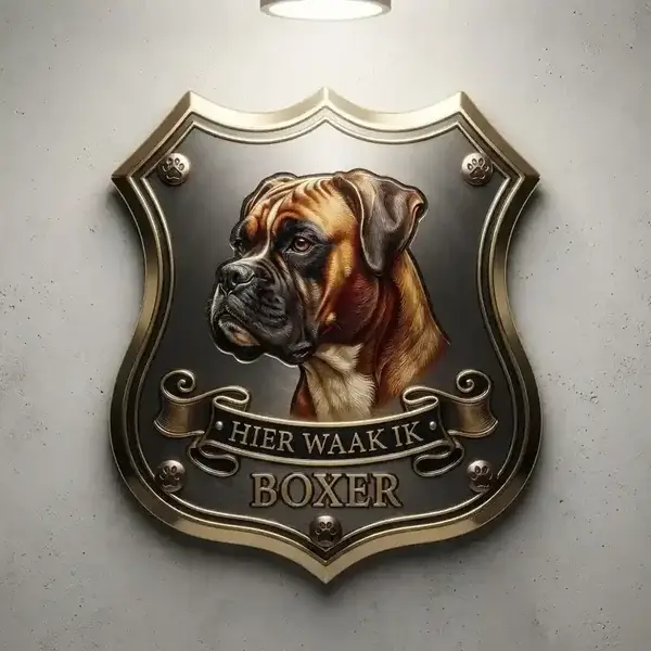 Waakbord Boxer Schild - Acryl 4mm