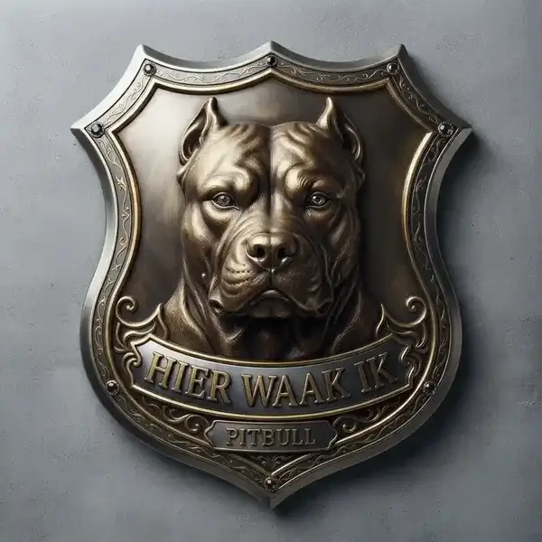 Waakbord Pitbull Schild - Acryl 3mm