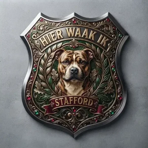 Stafford Waakbord Acryl Schild - Hier Waak Ik