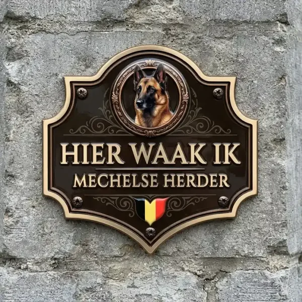 Waakbord Mechelse Herder - Acryl 4mm