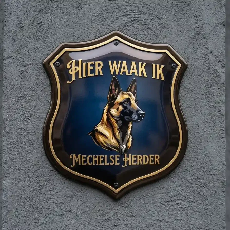 Waakbord Mechelse Herder - Acryl Schild