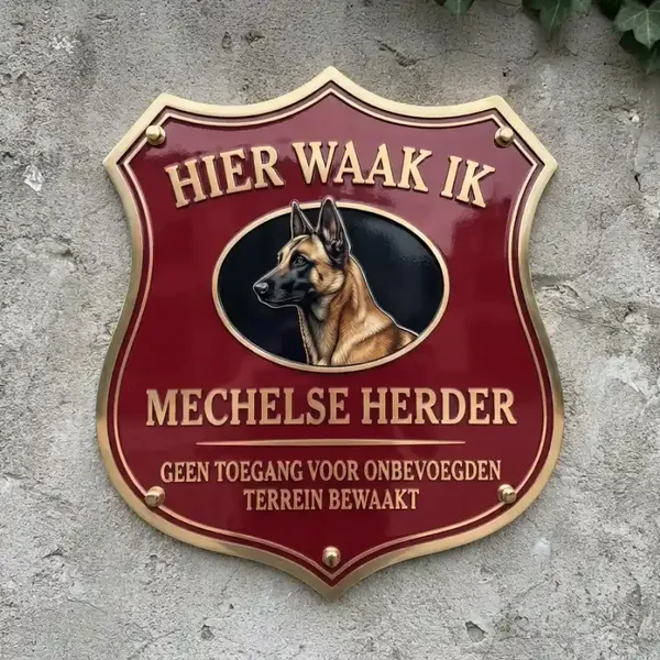 Waakbord Mechelse Herder - Acryl Schild