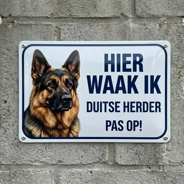 Metalen Waakbord Duitse Herder