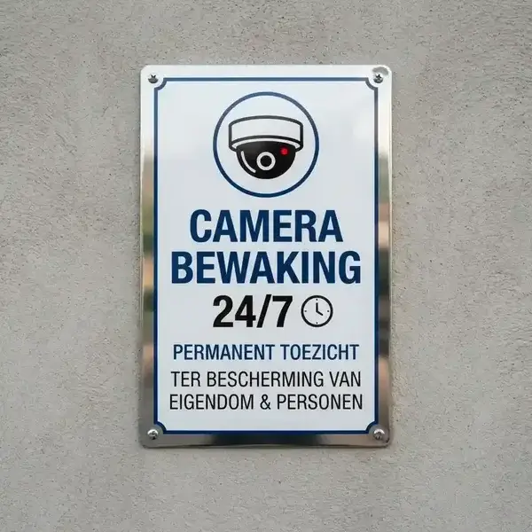 Meertalig Metalen Camera Bewakingsbord 24/7