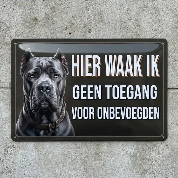 Cane Corso Waakbord - Vol Metaal