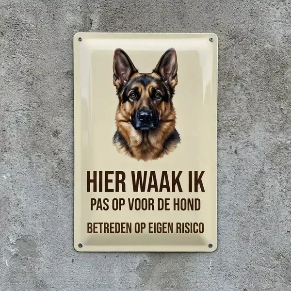 Metalen Waakbord Duitse Herder
