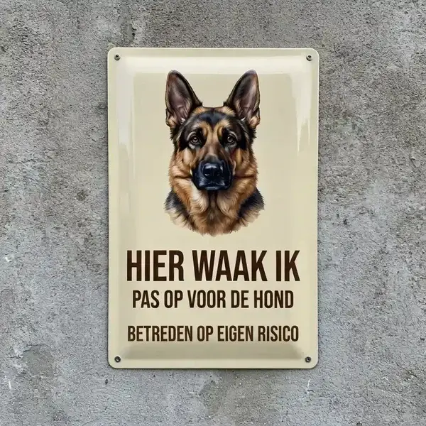 Metalen Waakbord Duitse Herder