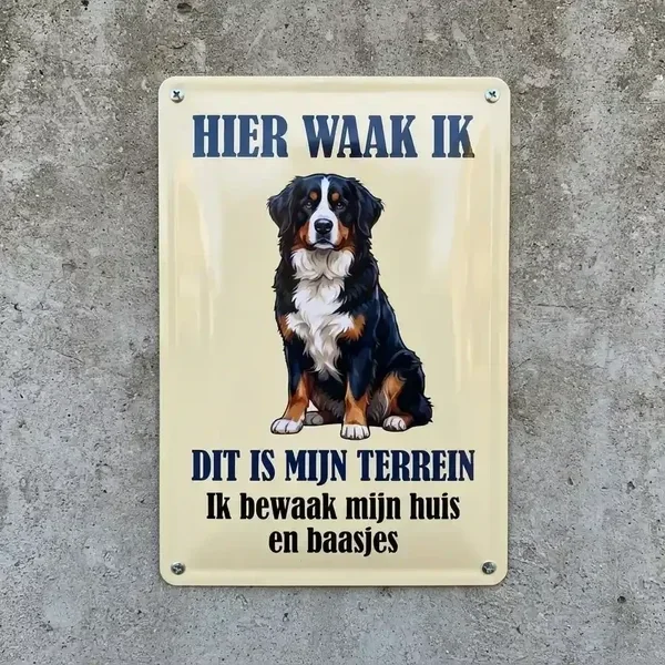 Waakbord Berner Sennen Metaal