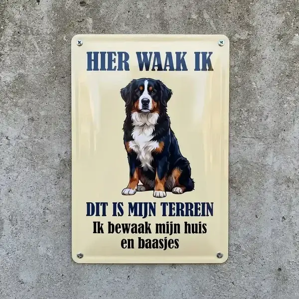 Waakbord Berner Sennen Metaal