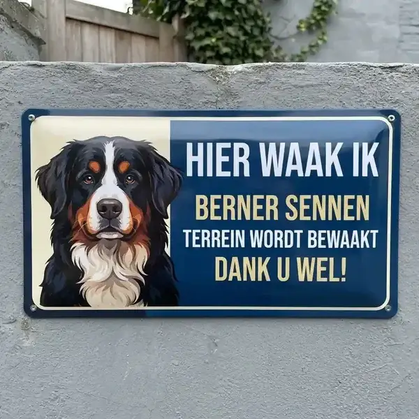Waakbord Berner Sennen - Hier Waak Ik