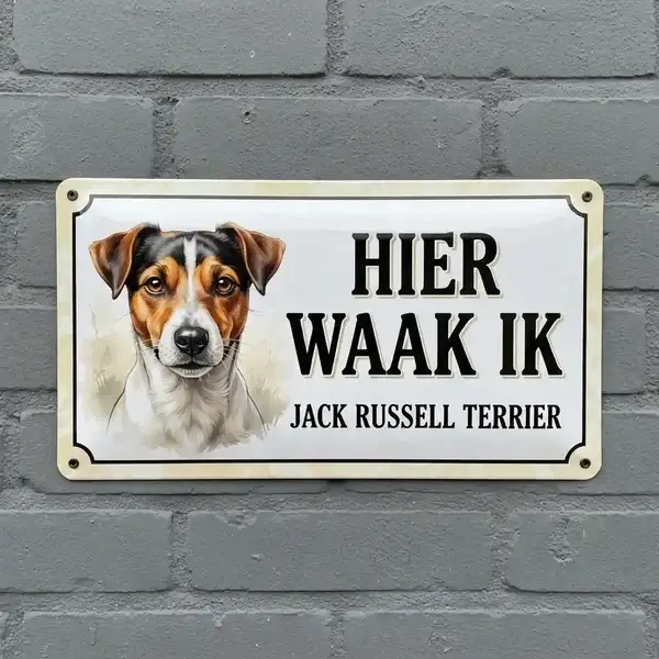 Metalen Waakbord Jack Russell Terrier