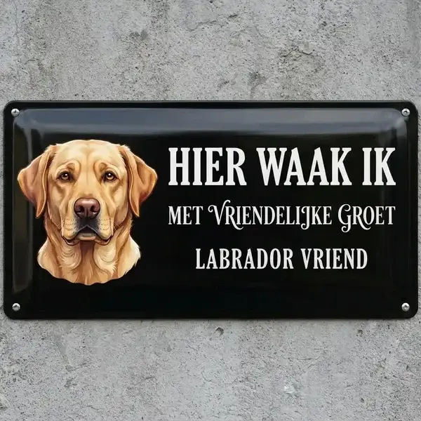 Metalen Labrador Waakbord
