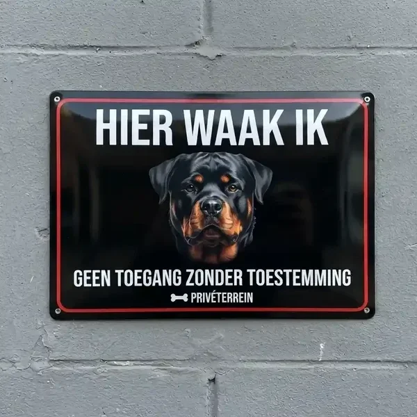 Rottweiler Metaal Waakbord