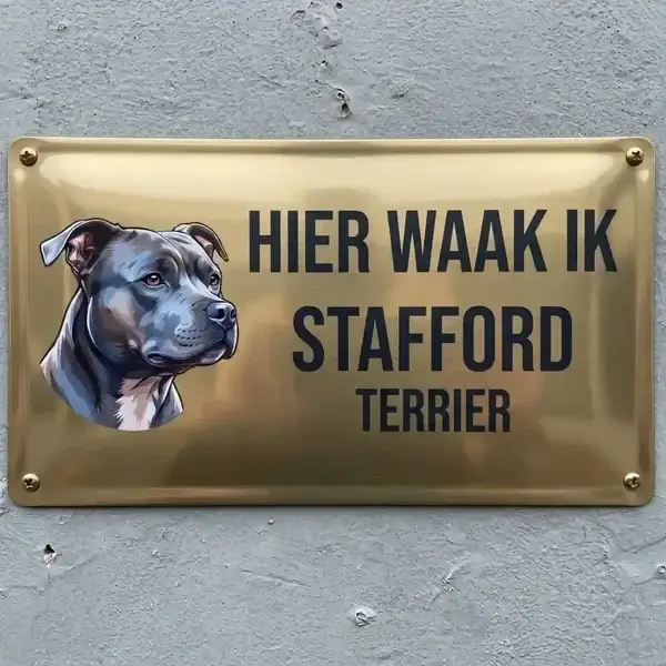 Metalen Waakbord Stafford Terrier