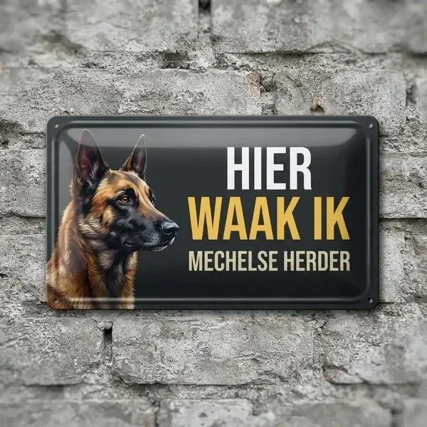 Metal Waakbord Mechelse Herder