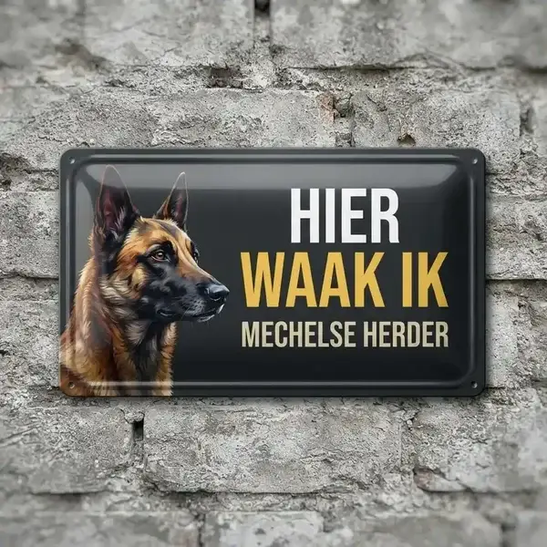 Metal Waakbord Mechelse Herder