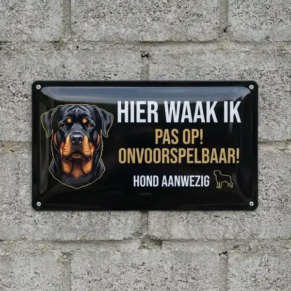 Waakbord Rottweiler - Metaal