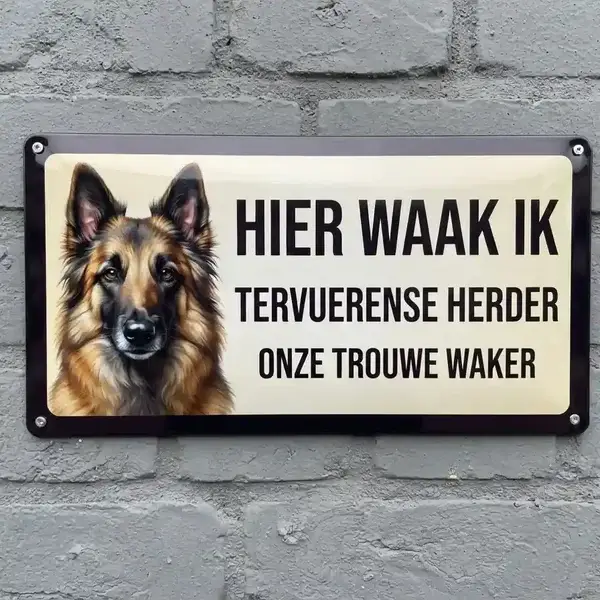 Metalen Waakbord Tervuerense Herder