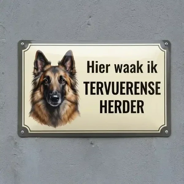 Waakbord Tervuerense Herder - Metaal