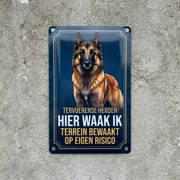 Waakbord Tervuerense Herder - Vol Metaal