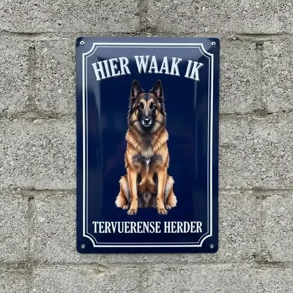 Waakbord Tervuerense Herder - Vol Metaal