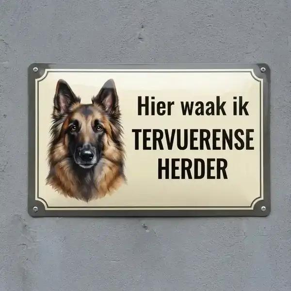 Waakbord Tervuerense Herder - Metaal
