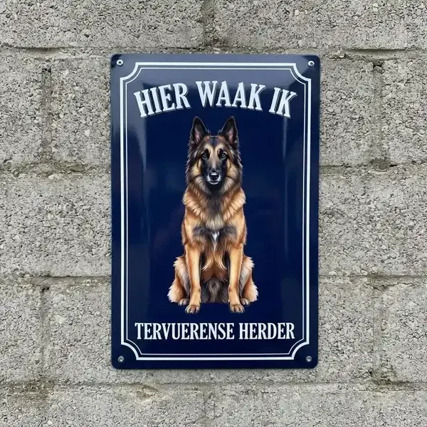 Waakbord Tervuerense Herder - Vol Metaal