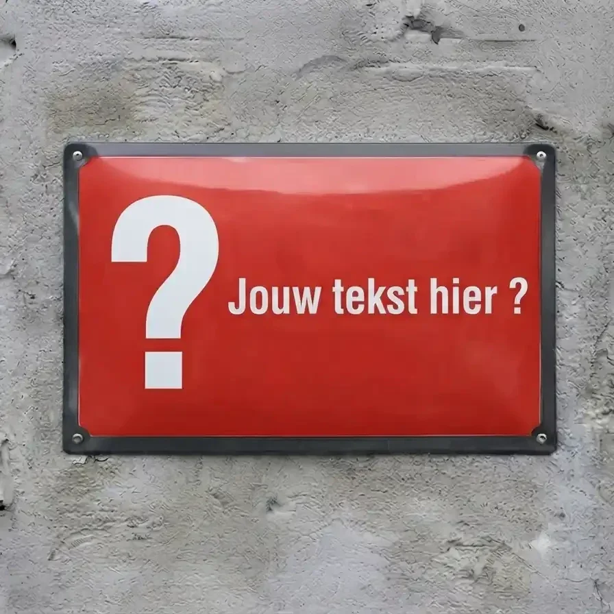 Vol Metalen Custom Waakbord met Eigen Hond en Tekst