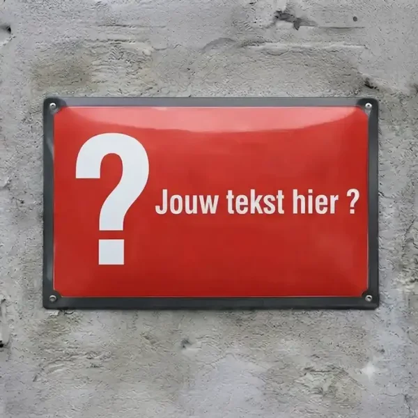Vol Metalen Custom Waakbord met Eigen Hond en Tekst