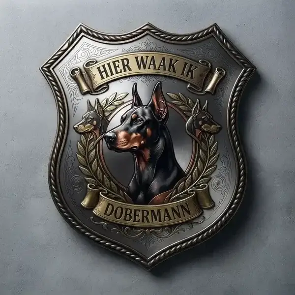 Waakbord Dobermann Schild