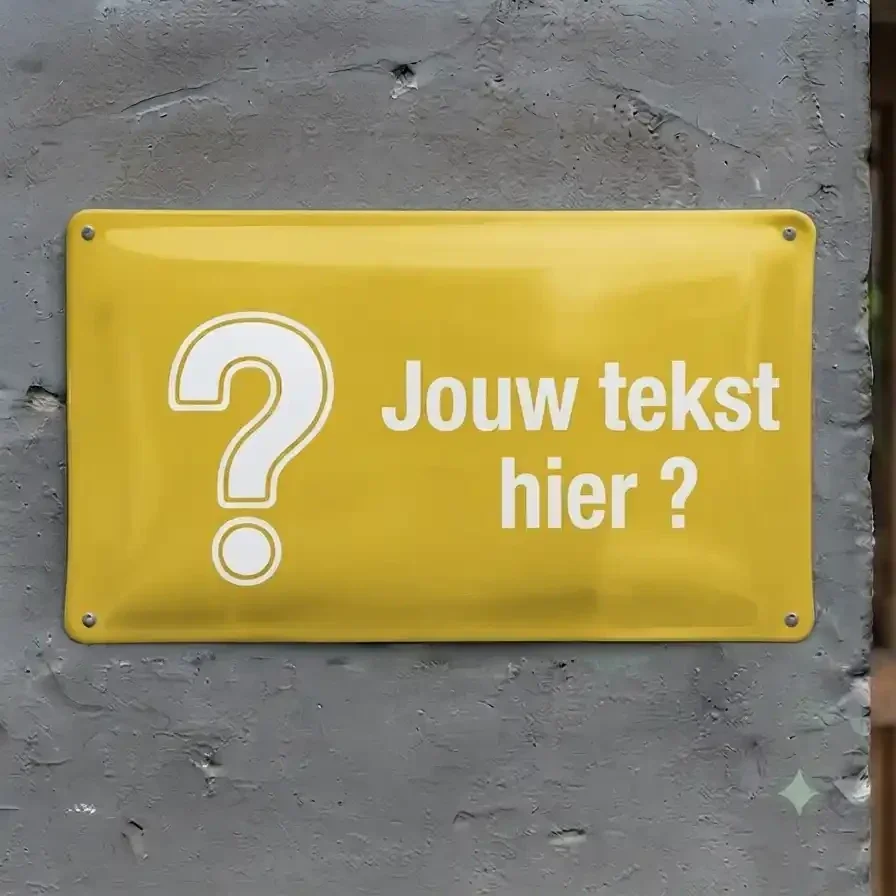 Custom Metalen Waakbord met Eigen Hond en Tekst