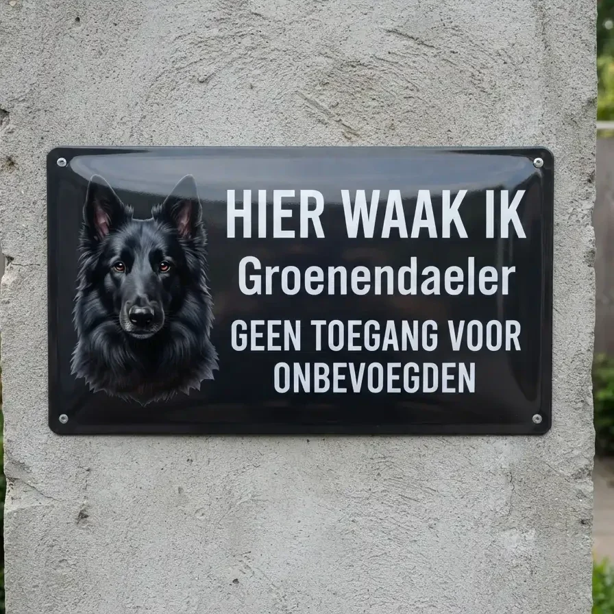 Metalen Waakbord Groenendaeler - 3 Talen