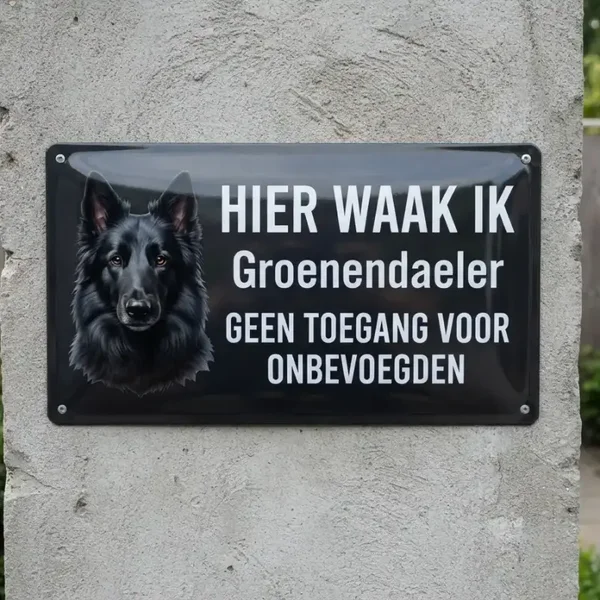Metalen Waakbord Groenendaeler - 3 Talen