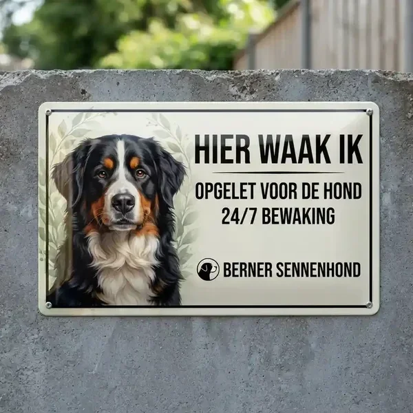 Metalen Waakbord Berner Sennen - 3 Talen & Maten