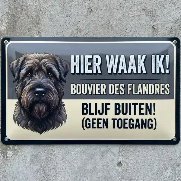 Metalen Waakbord Bouvier des Flandres