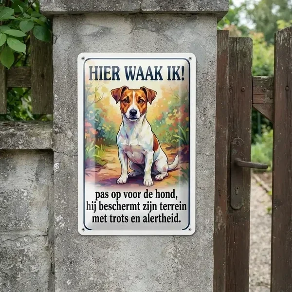 Metalen Waakbord Jack Russel