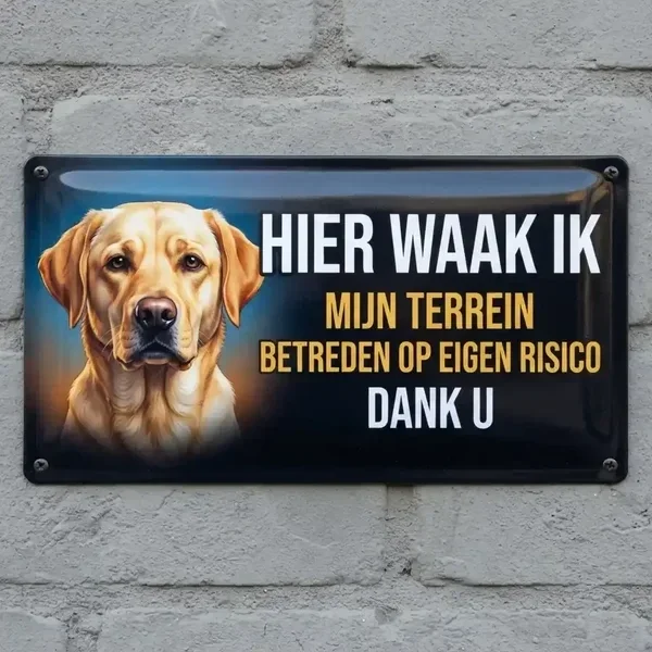 Metalen Waakbord Labrador Retriever