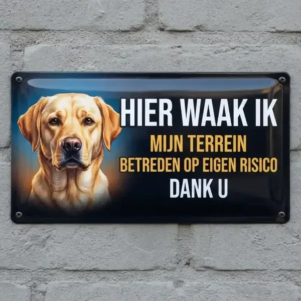 Metalen Waakbord Labrador Retriever