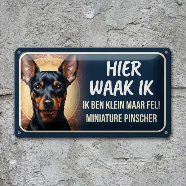 Vol Metaal Waakbord Dwergpinscher 10 designs