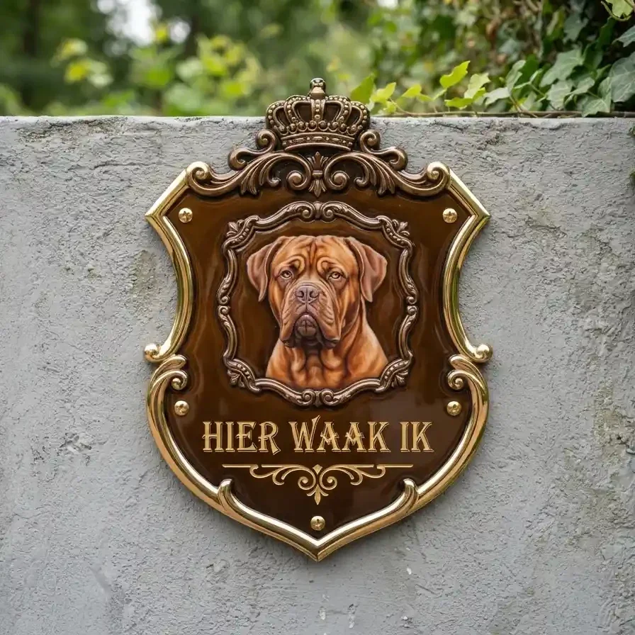 Waakbord Bordeauxdog Schild Luxe - 25x30 / 35x40