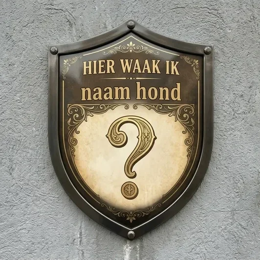 Luxe Waakbord Schild met Naam en Hond