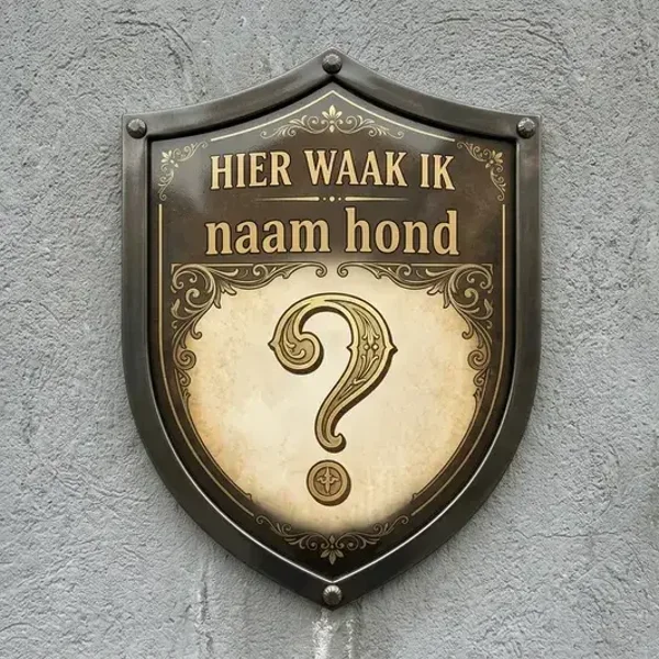 Luxe Waakbord Schild met Naam en Hond