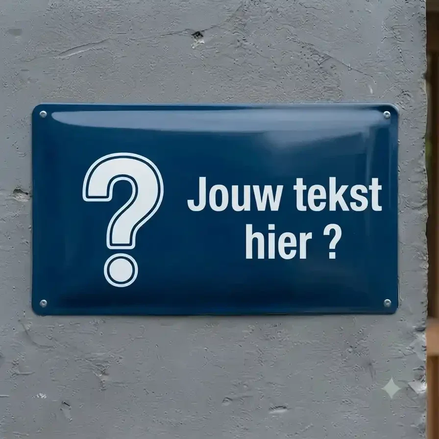 Custom Metalen Waakbord Met Eigen Hond en Tekst | Waakborden.be