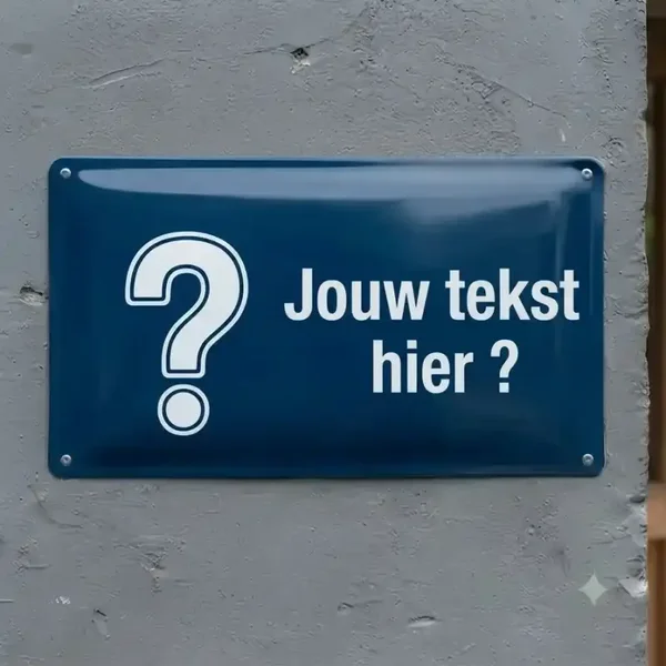 Custom Metalen Waakbord Met Eigen Hond en Tekst | Waakborden.be