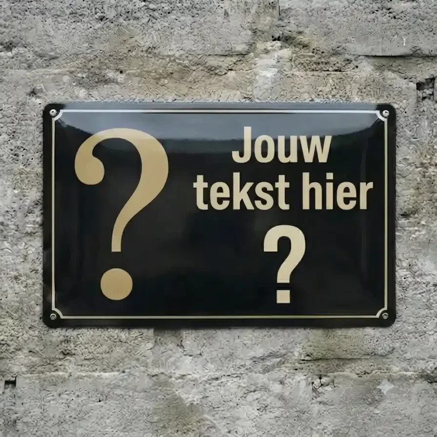 Persoonlijk Waakbord met Eigen Hond en Tekst - Vol Metaal