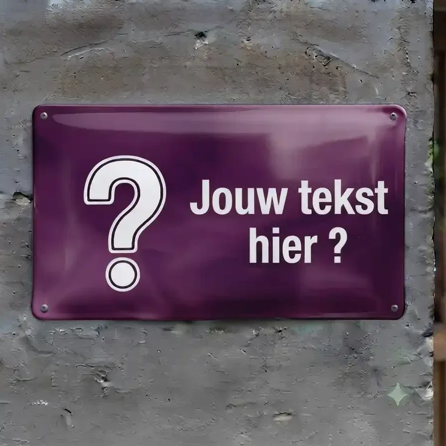 Persoonlijk Metalen Waakbord met Eigen Hond en Tekst