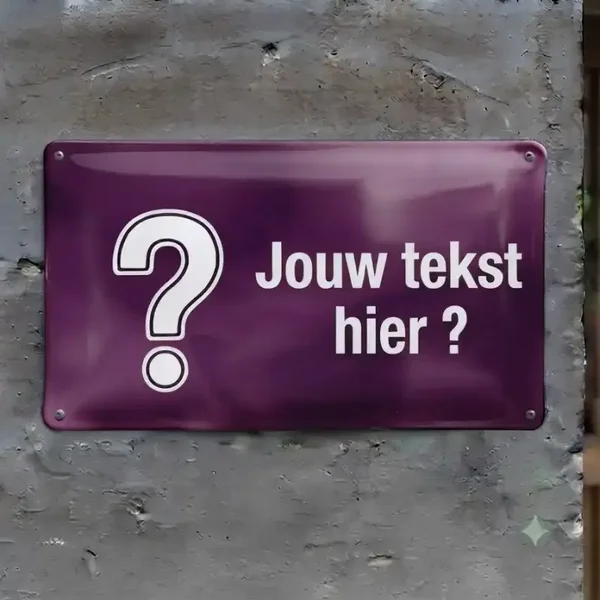 Persoonlijk Metalen Waakbord met Eigen Hond en Tekst