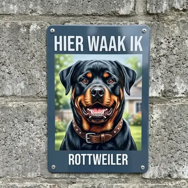 Metalen Waakbord Rottweiler