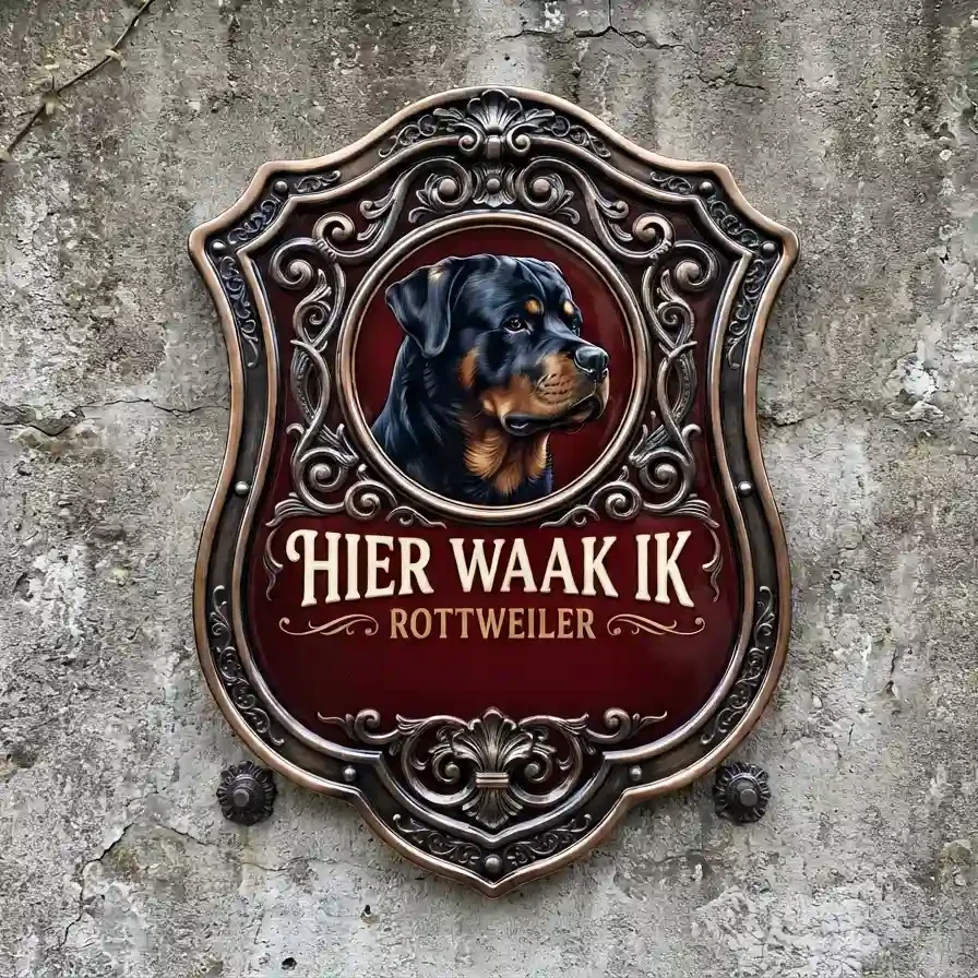 Rottweiler Waakbord Schild - Acryl 4mm